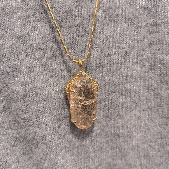 NWT [Vince Camuto] Iridescent Gemstone Dual Strand Gold Chain Pendant Necklace - Picture 6 of 10